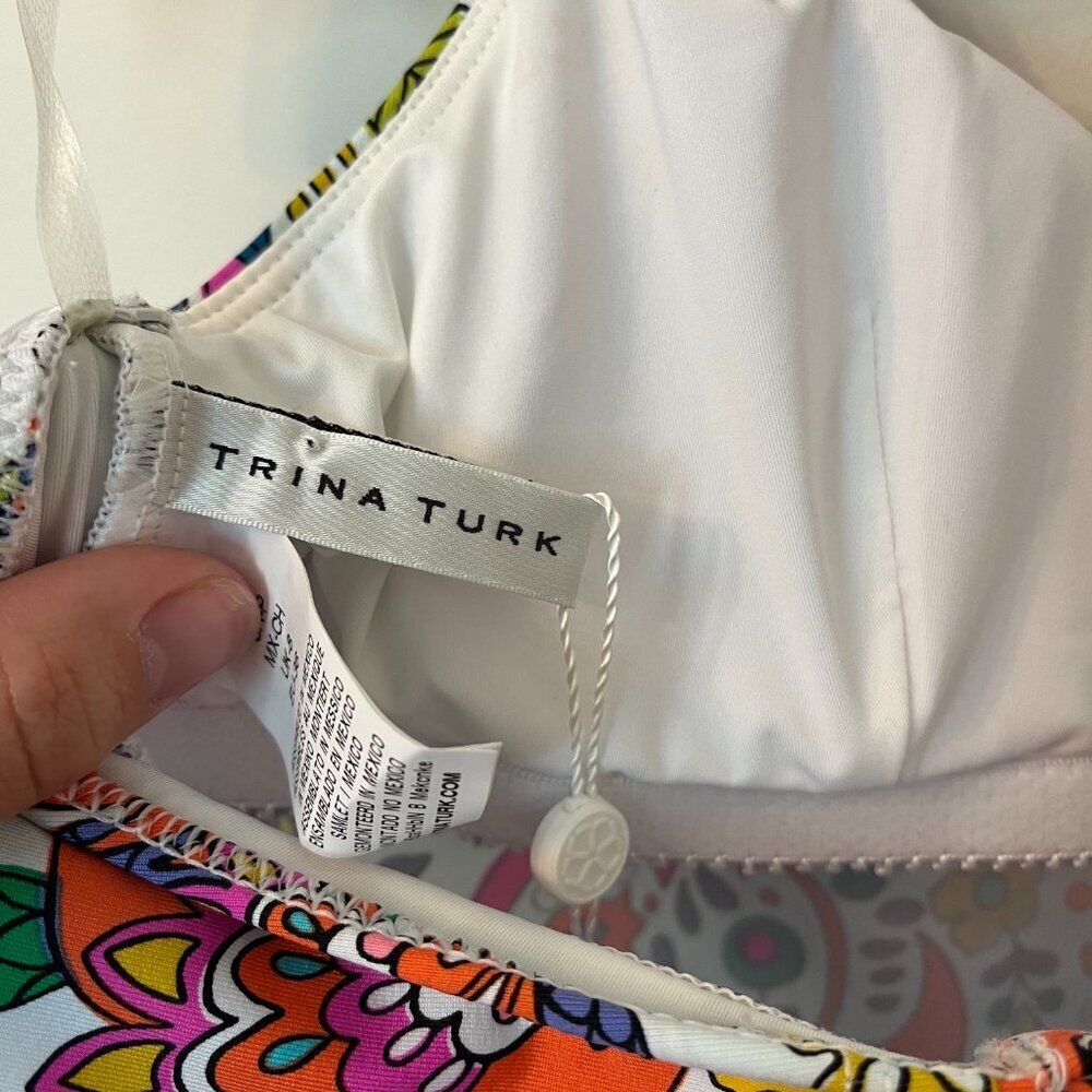 Trina Turk Halter Scarf Style Bikini Top - NWT - Size 4 - Picture 5 of 6